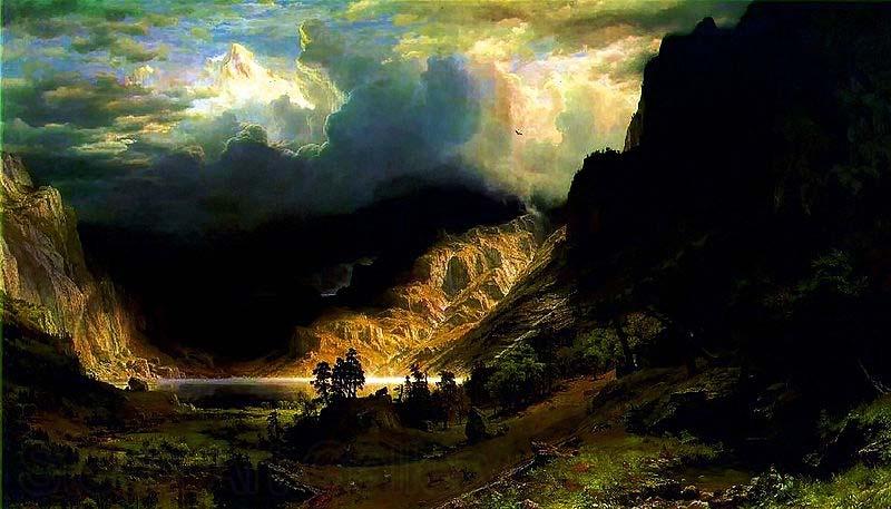 Albert Bierstadt Storm in the Rocky Mountains France oil painting art